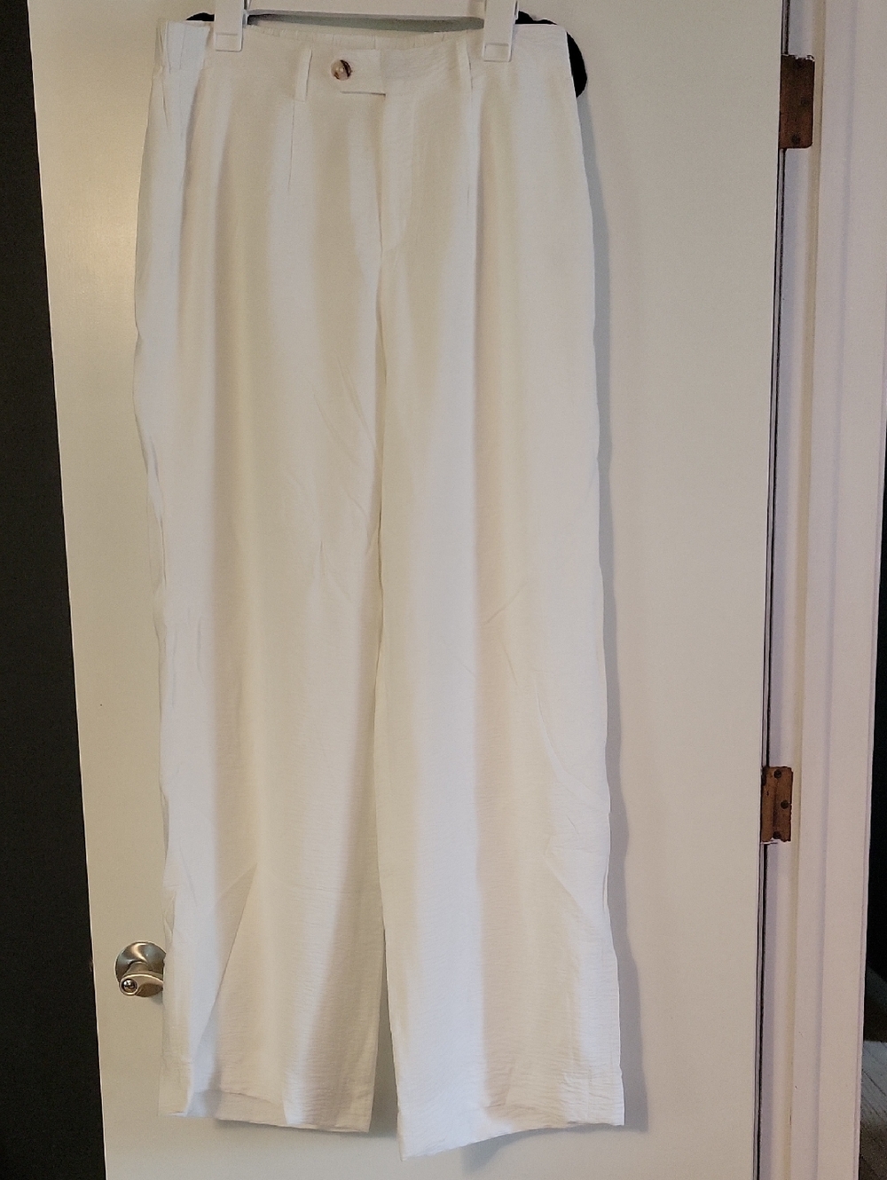 NWT Gibson Latimer Wide Leg Pants White Seashell 14